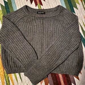 American Apparel grey fisherman crop sweater